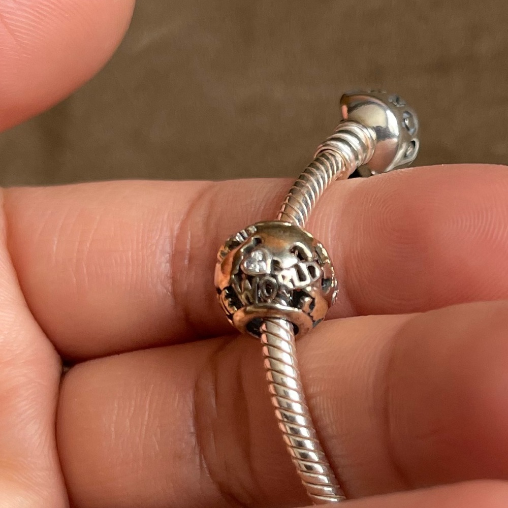 Authentic Pandora Bracelet with 3 Charms Limited Edition - Picture 15 of 16